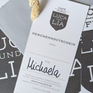 Gutschein für das Luca und Lia – Café und Feines